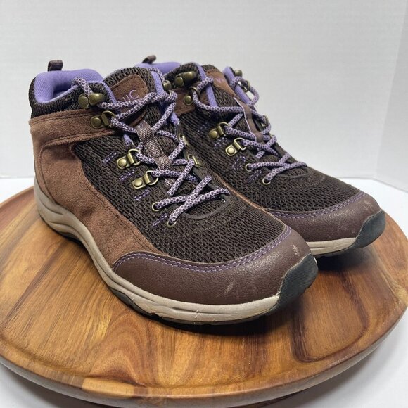 Vionic Cypress Brown Suede Purple Hiking Boot Sneaker Shoes Women's Size 8.5 - Picture 8 of 16